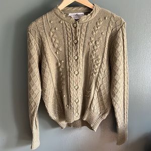 Handknit Peruvian Connection 100% Alpaca Cardigan